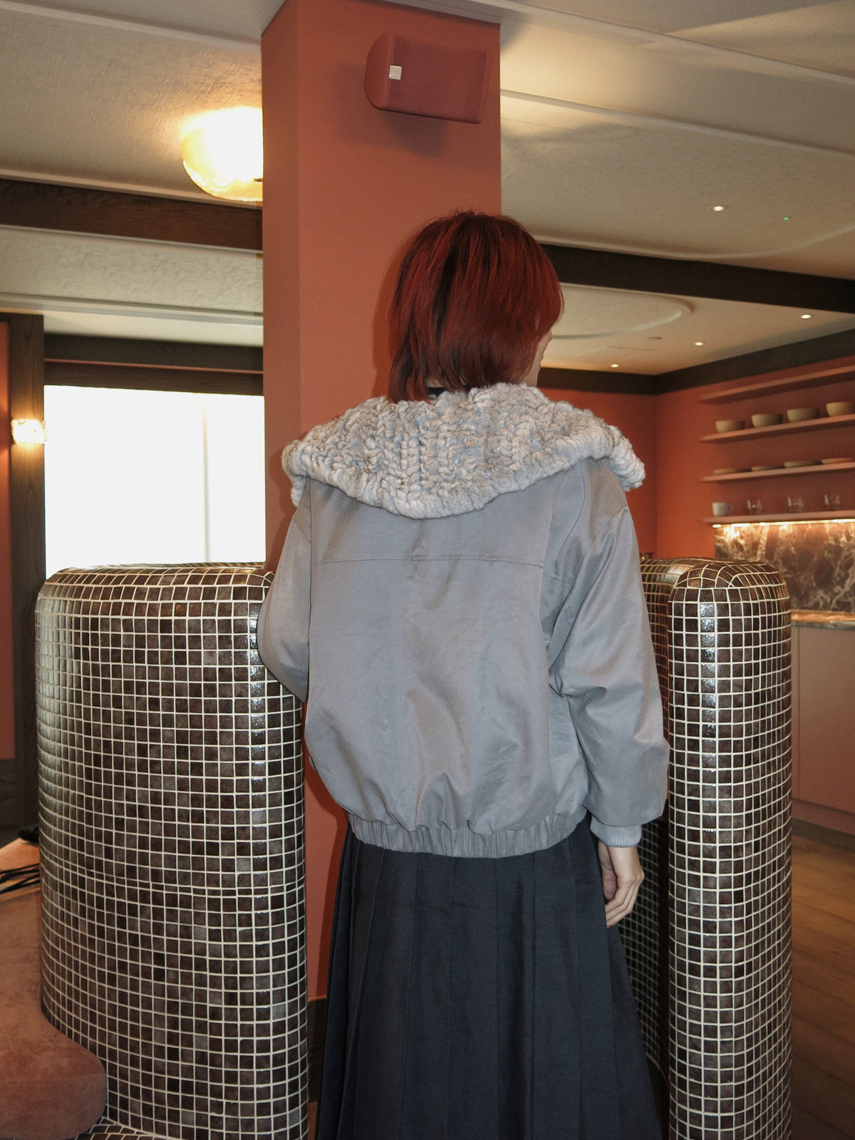 Reversible Rex Rabbit Fur Jacket