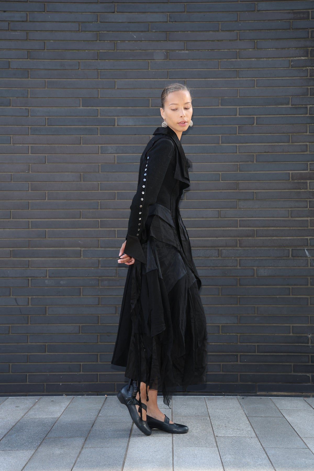 Asymmetry Wool Coat