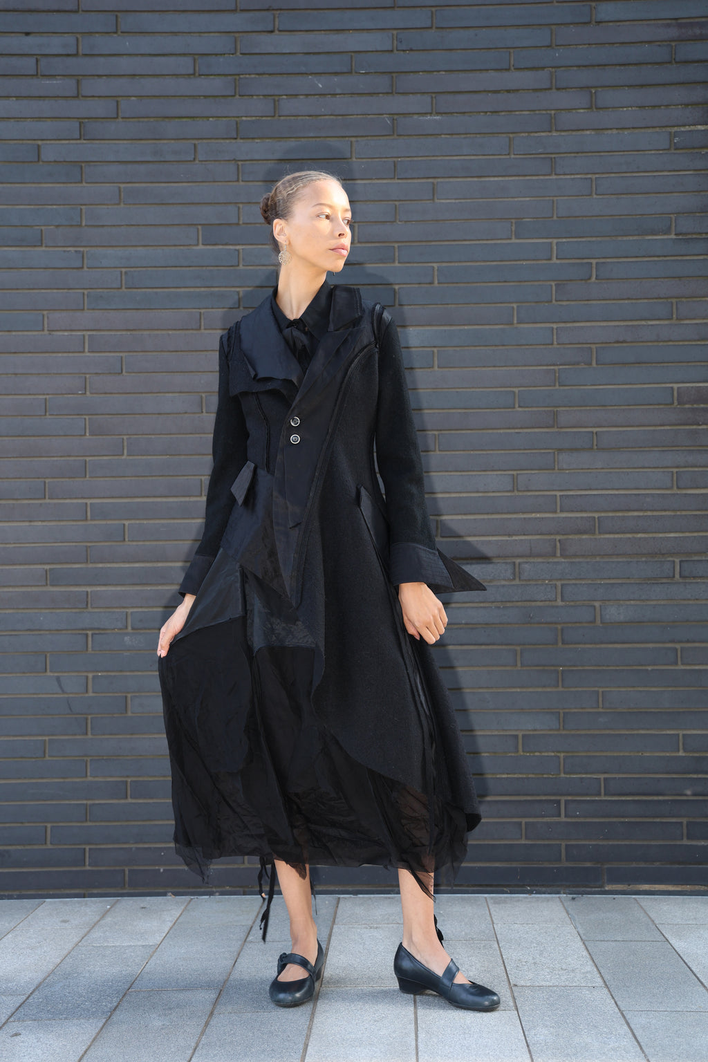 Asymmetry Wool Coat