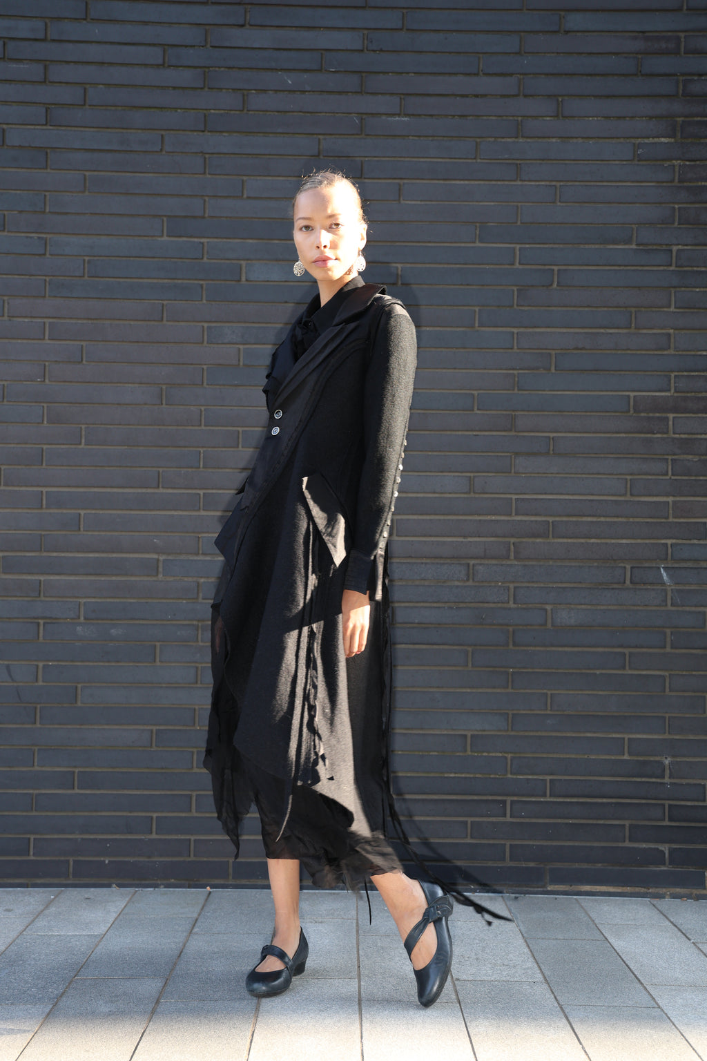 Asymmetry Wool Coat