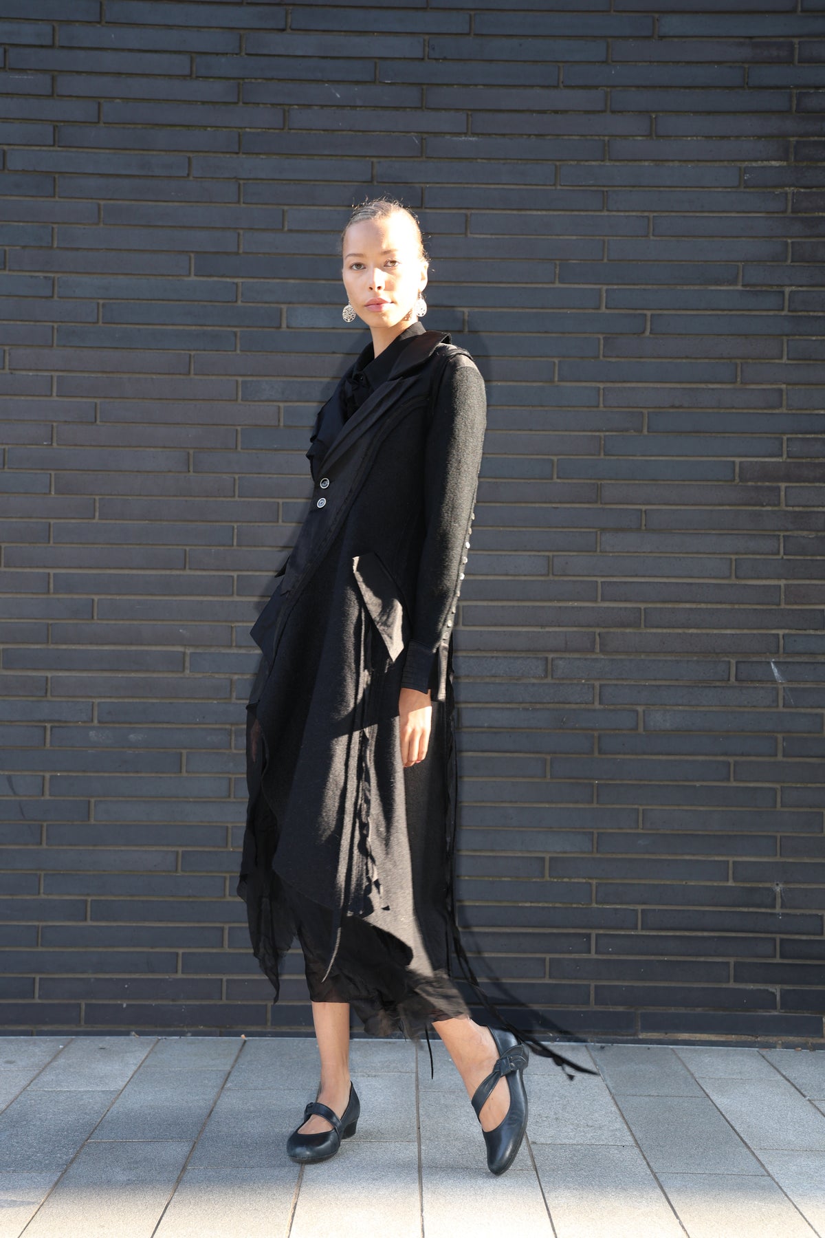Asymmetry Wool Coat