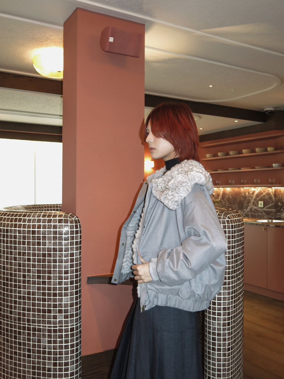 Reversible Rex Rabbit Fur Jacket