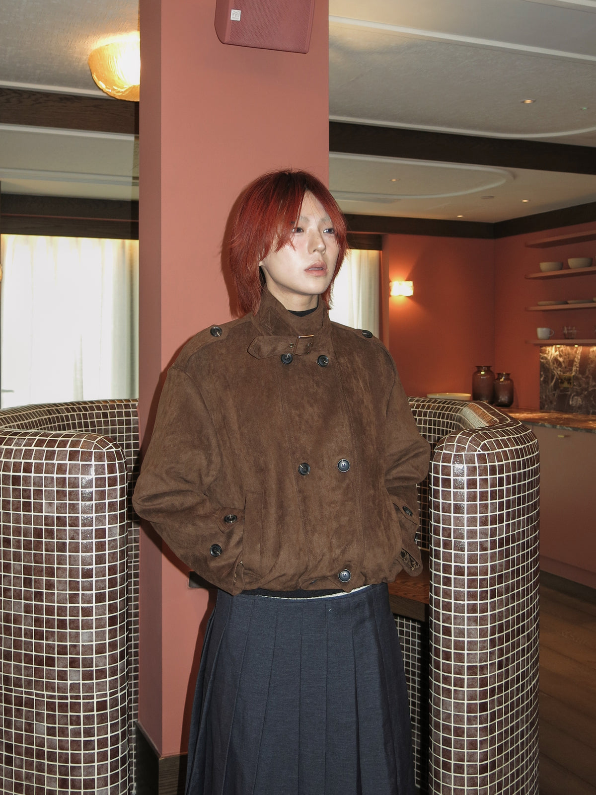 Suede Button Jacket