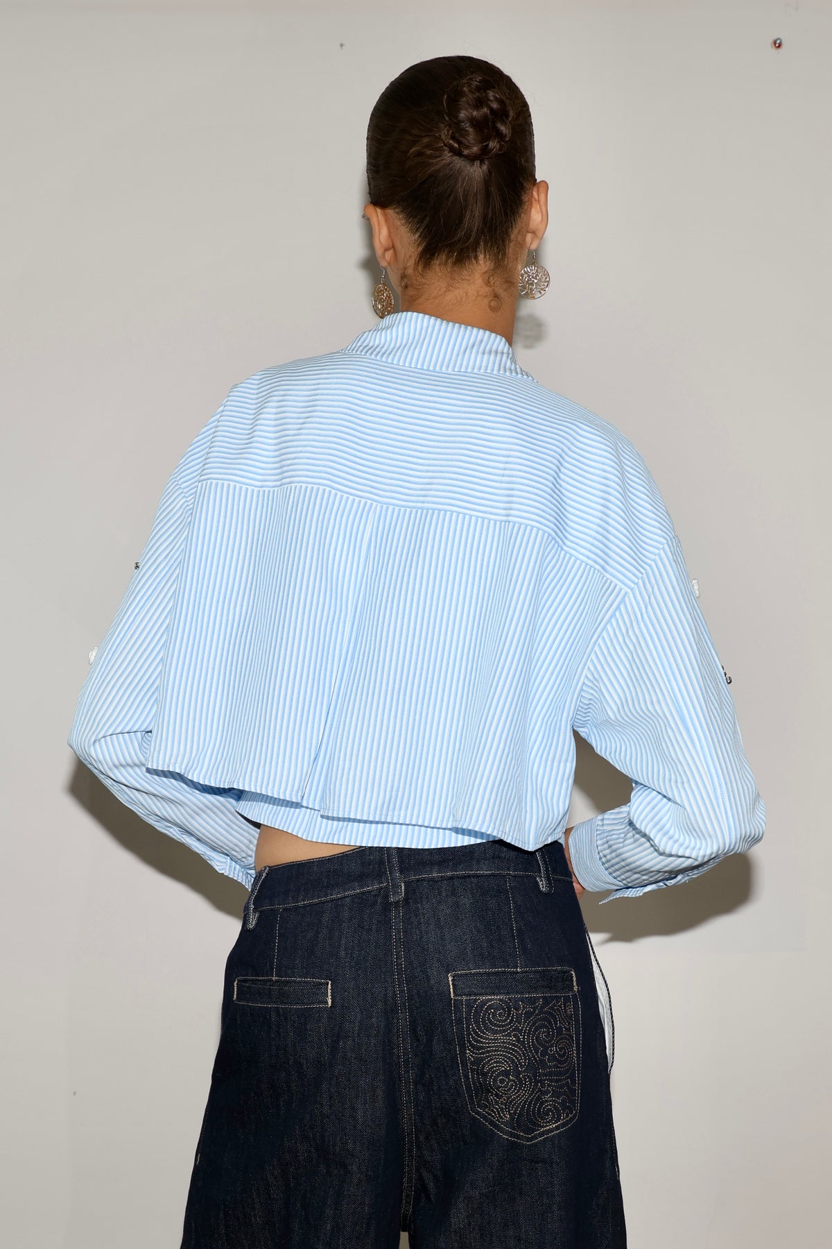 Glimmer Blooms Blue Shirt