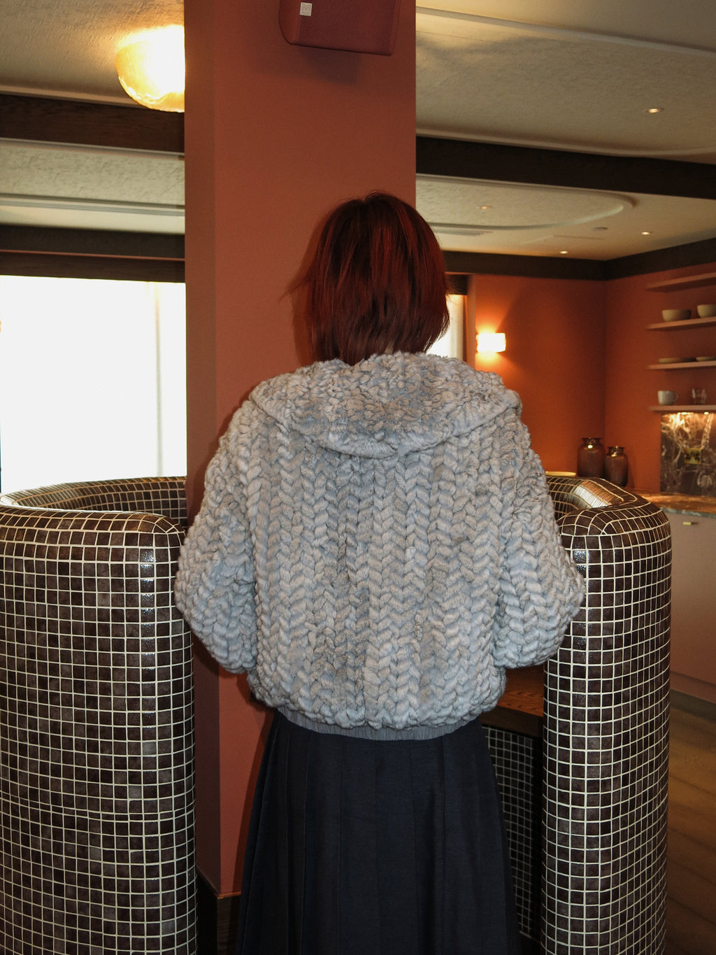 Reversible Rex Rabbit Fur Jacket