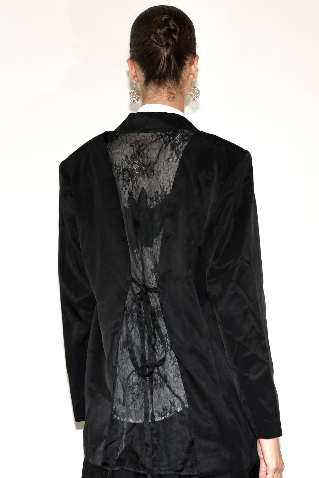 Nior Lace Rose Tailored Blazer