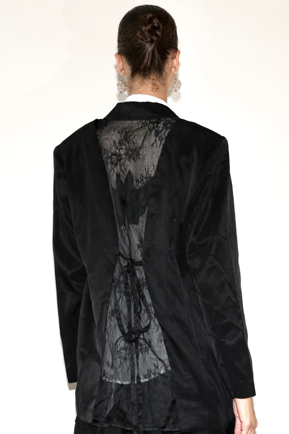 Nior Lace Rose Tailored Blazer