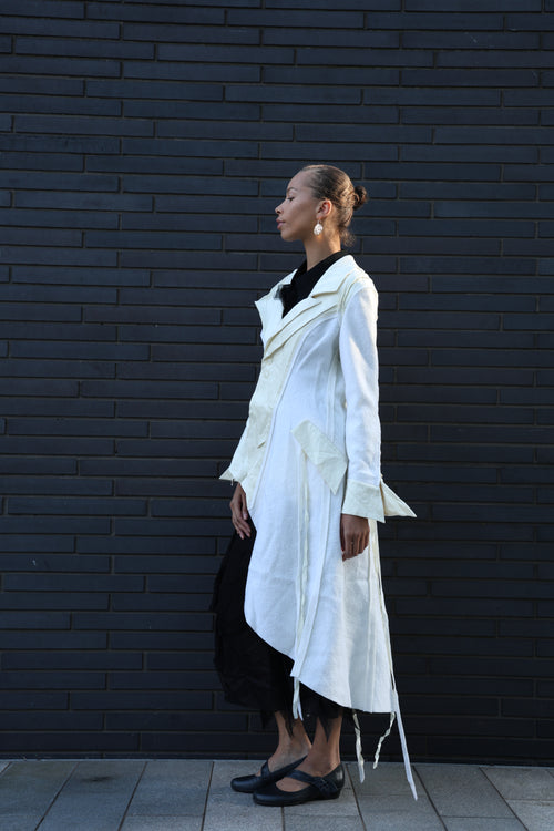 Asymmetry Wool Coat