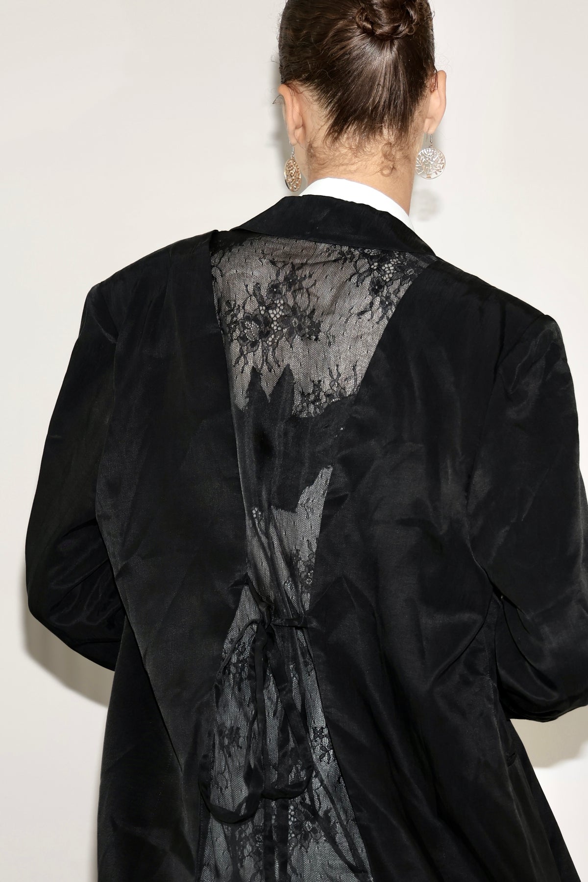 Nior Lace Rose Tailored Blazer