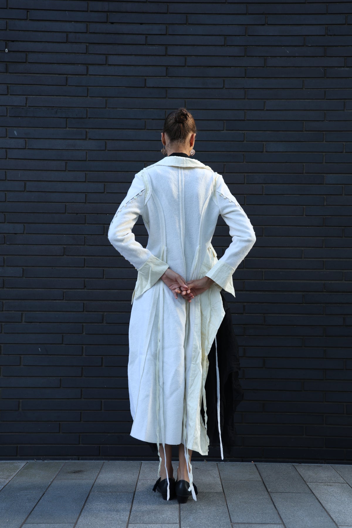 Asymmetry Wool Coat