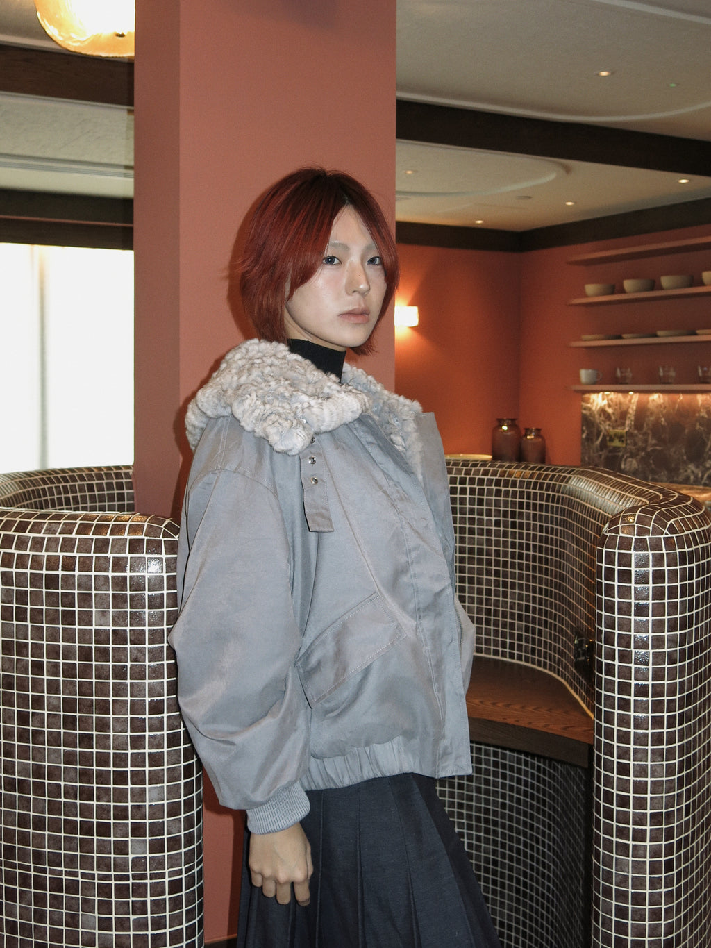 Reversible Rex Rabbit Fur Jacket