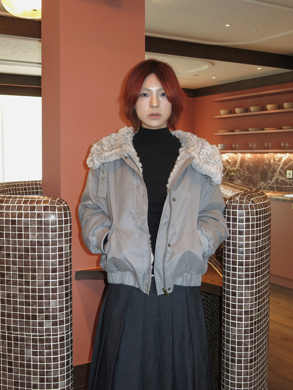 Reversible Rex Rabbit Fur Jacket