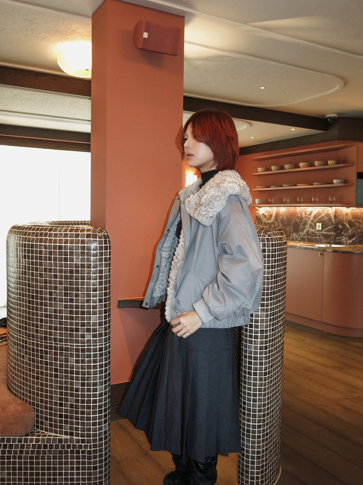 Reversible Rex Rabbit Fur Jacket