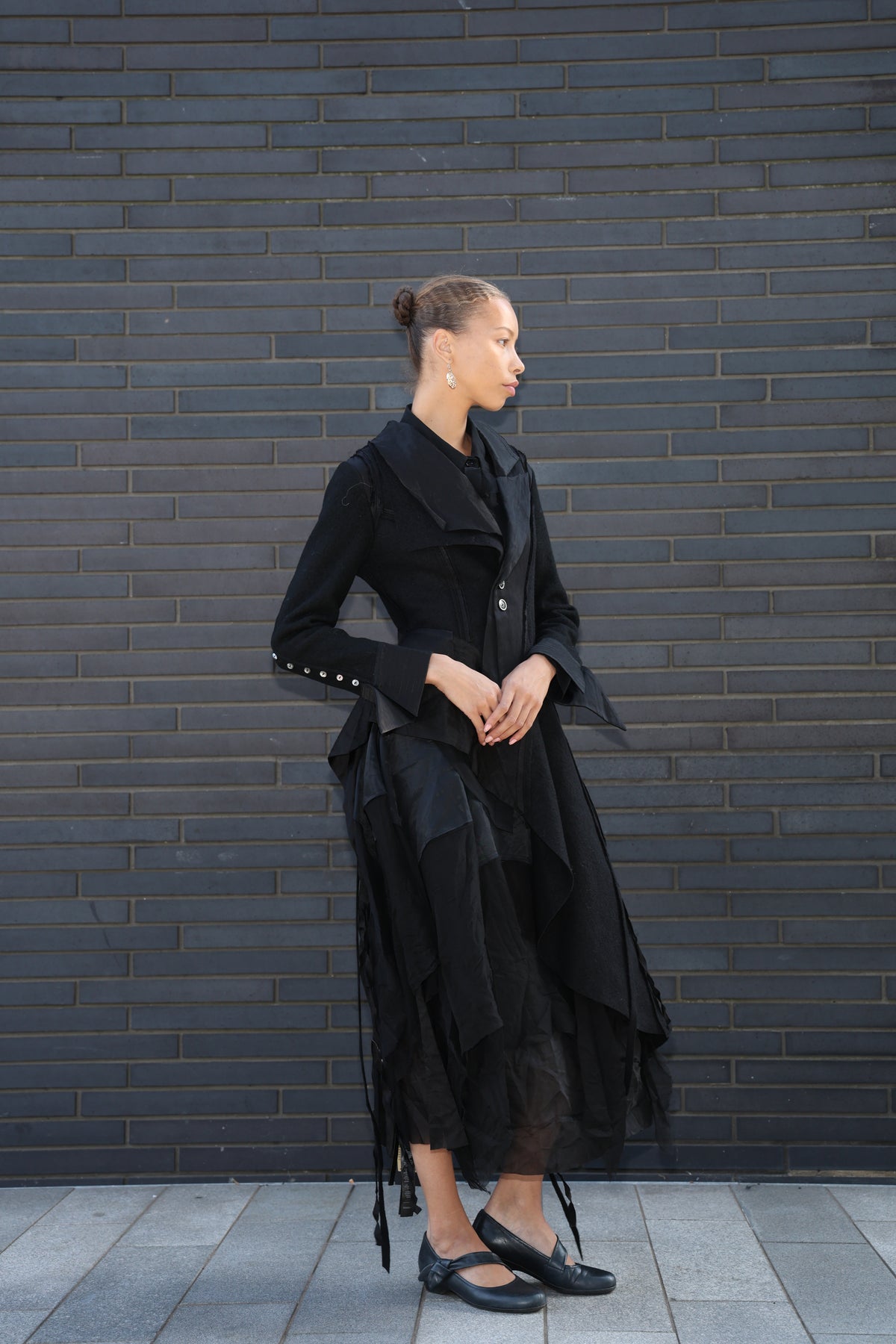 Asymmetry Wool Coat
