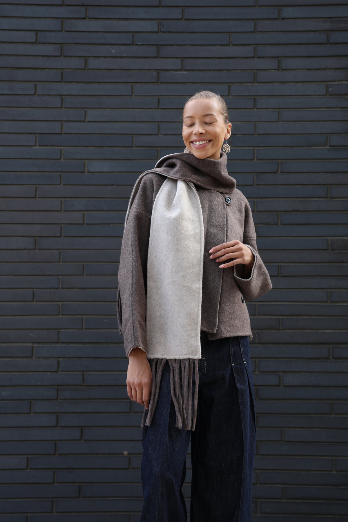 Double-Sided Wool Short Coat