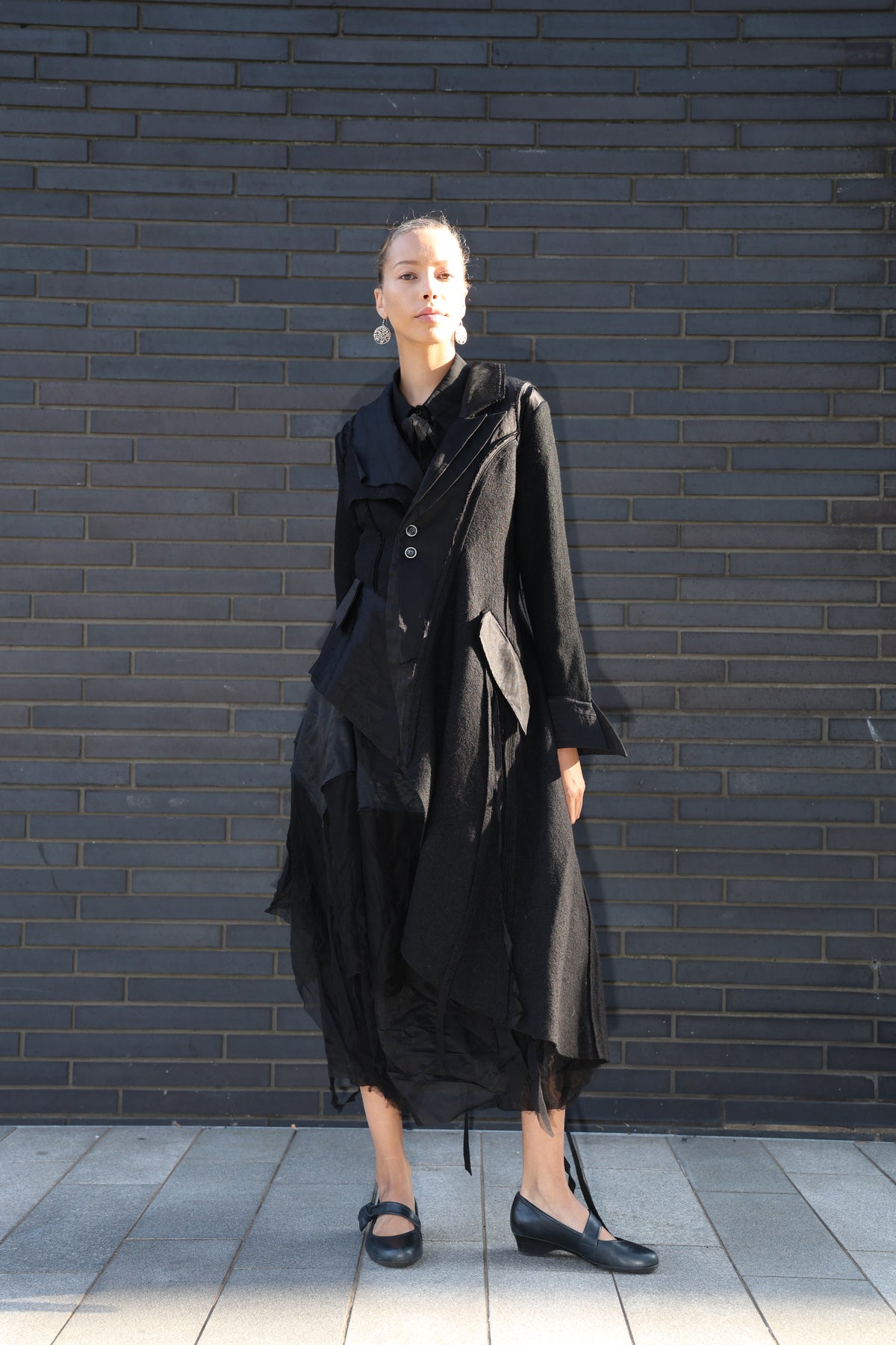Asymmetry Wool Coat