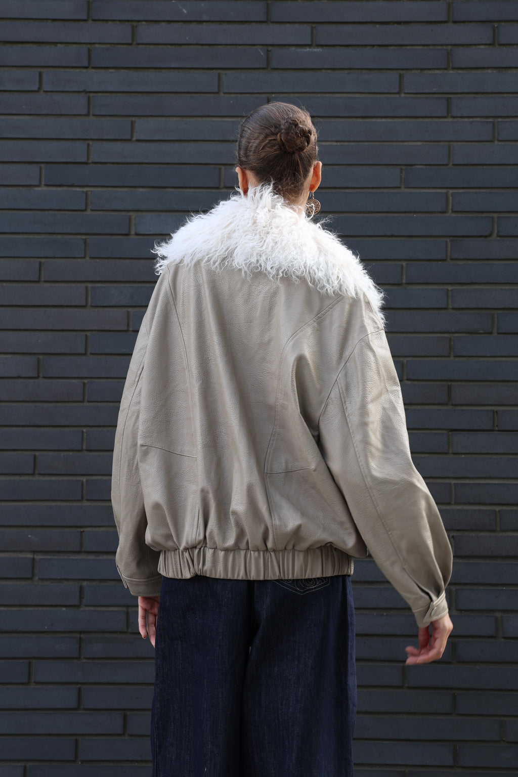 Shearling Luxe Leather Jacket