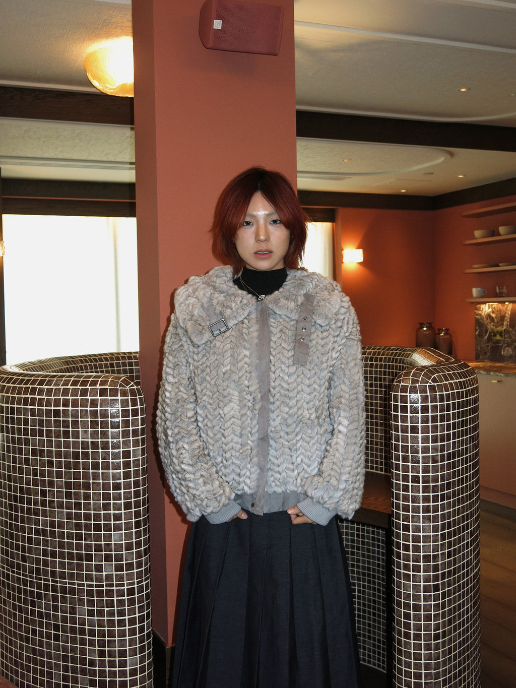 Reversible Rex Rabbit Fur Jacket