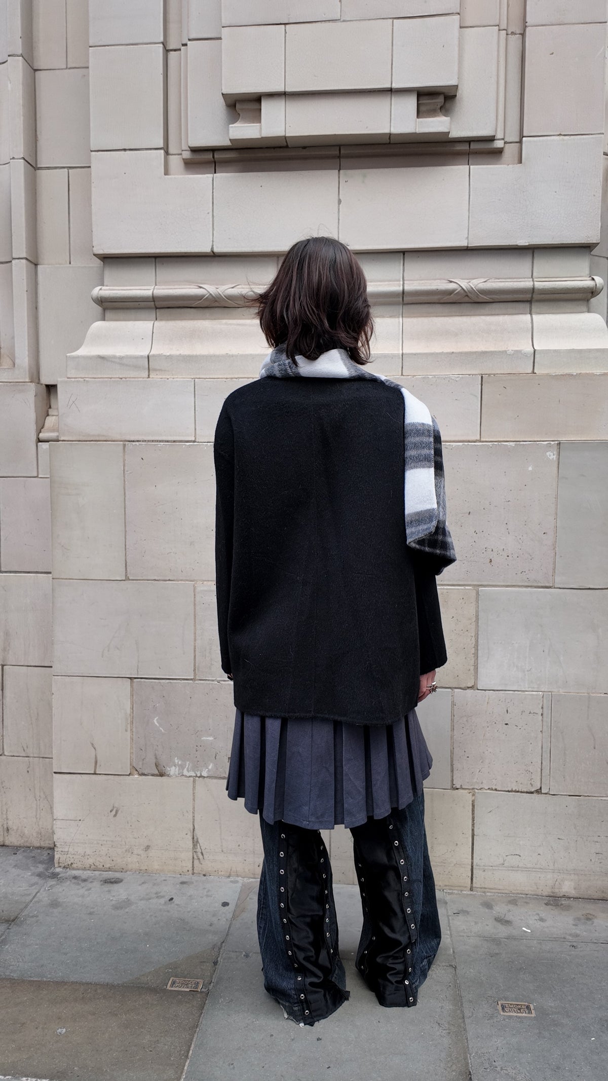 Plaid ScarfFusion Coat