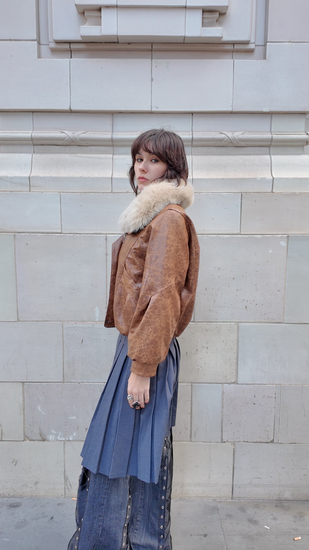 Luxe Fox Fur Leather Jacket