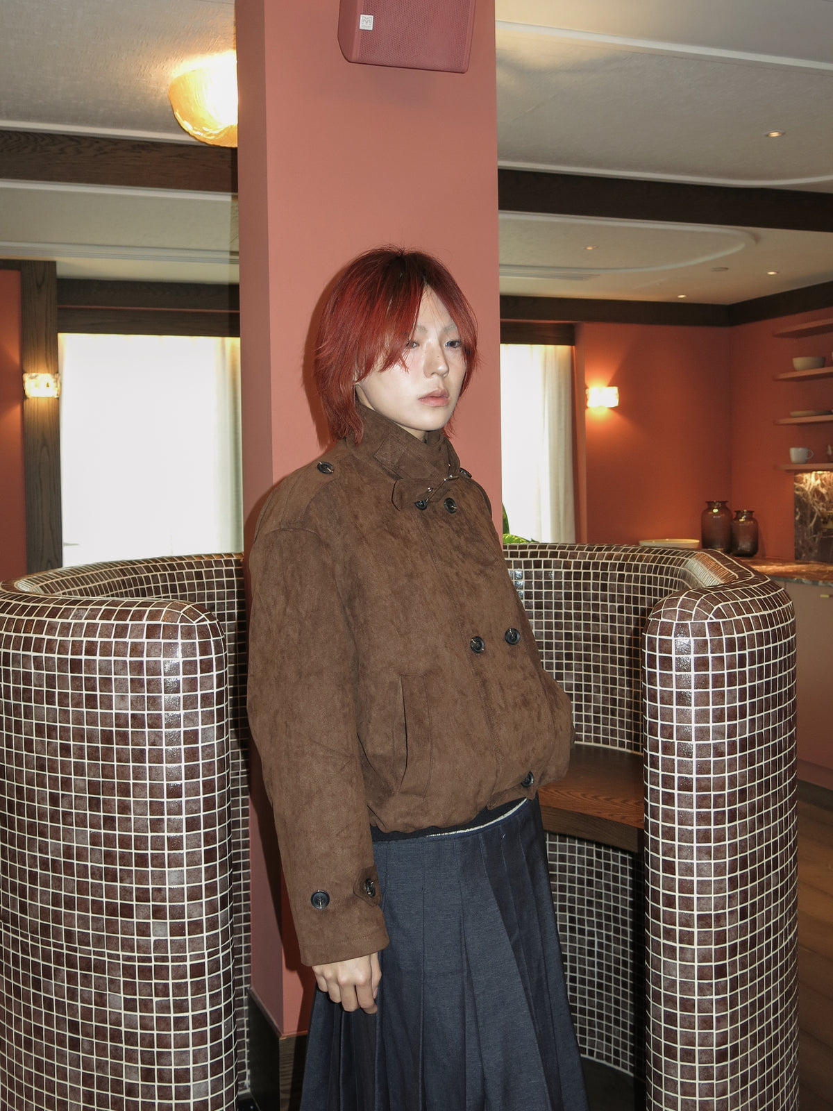 Suede Button Jacket