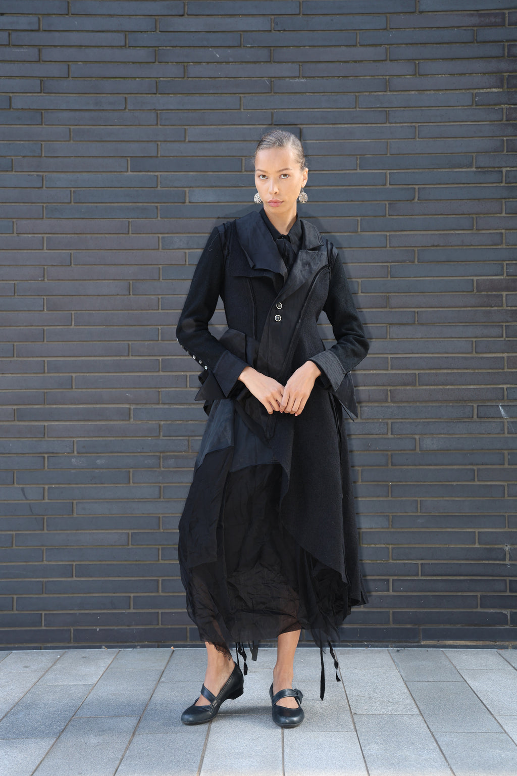 Asymmetry Wool Coat