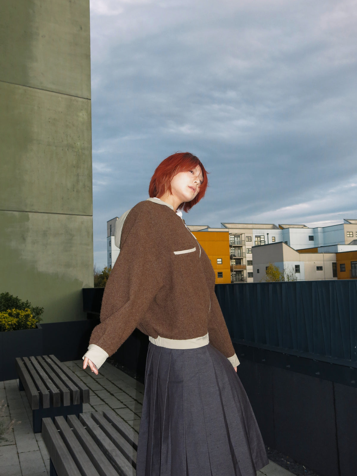 Reversible Wool Short Jacket