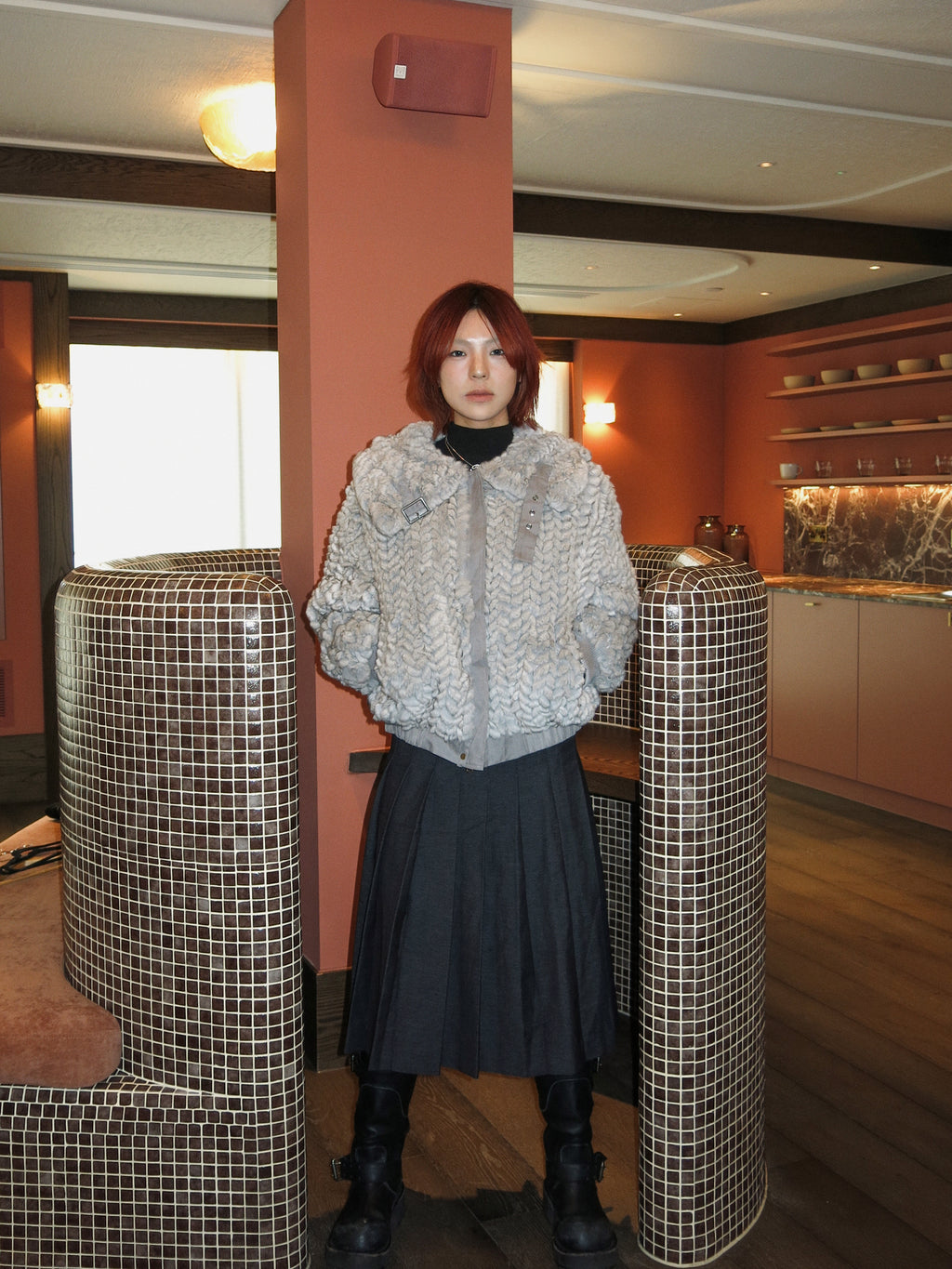 Reversible Rex Rabbit Fur Jacket